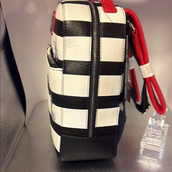 Disney loungefly 101 Dalmatians Striped Backpack with Red Accents - Picture 5 of 6